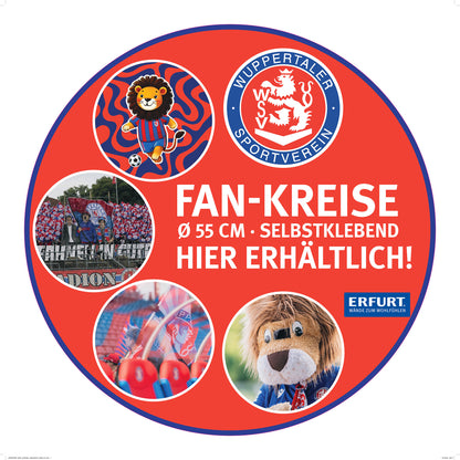 Fan-Kreise Wandtattoo Ø 55cm