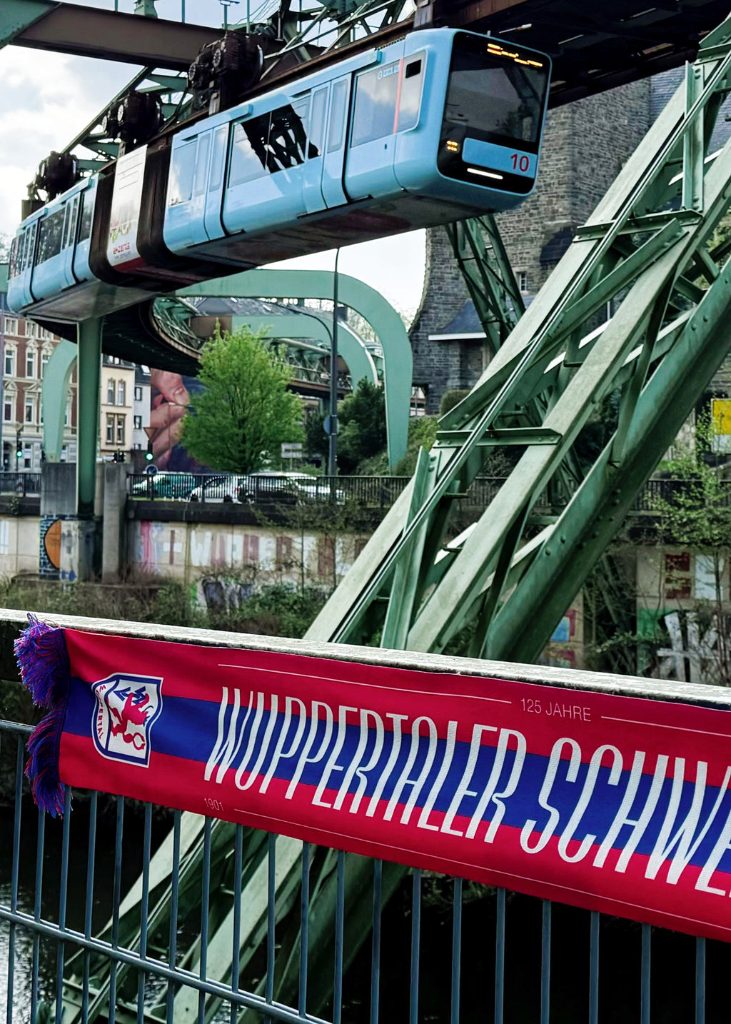 Seidenschal "Wuppertaler Schwebebahn"