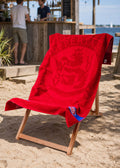 Badetuch Rot-Blau